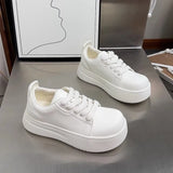 ADVBRIDGE  -  Casual Shoes for Women 2025 Spring New Height Increasing Casual Sneakers for Women's Leather Thick Soled Big Toe Women's Shoes