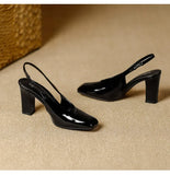 ADVBRIDGE  -  High Heels Women's High Heeled Sandals Mary Jane Heels Women Square Head High Heel Single Shoes Empty Bag Head Sandals Women's