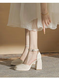Advbridge Nude Heels Women's Sandals New Summer Waterproof Platform Design Feeling Shoes Female Niche French Head High-heeled Sandals