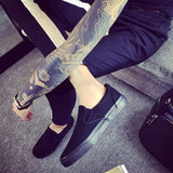 Advbridge Slip-on Shoes Cool Young Man Street Pure Black Footwear Breathable Flat Mens Casual Shoes Plus Size 45