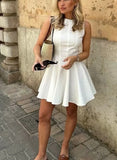 ADVBRIDGE  -  Women's White French Dress Womens Dresses Prom Elegant Pretty Short Evening Summer Woman Clothing Store Y2k