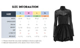 ADVBRIDGE  -  Fashion Sexy A- LINE Dress Women Summer long Sleeve Black Slim Mini Dresses Casual Streetwear Clubwear Elegant Lady Party Dress