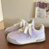 ADVBRIDGE  -  Fresh Women Sneakers Soft Purple Female Students Board Shoes Lace Up Tennis Sport Shoes Lt.Green Latex Insole Quality