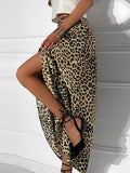 Advbridge Leopard Print Women Half Skirt Vintage Slim Hip Package Female Split Skirts 2024 Spring Summer Elegant Office Lady Streetwear