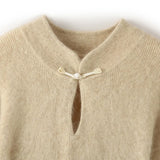 Advbridge 100% Mink Cashmere Dress Women's Stand up collar Pullover Long Skirt Slim Fit Fashion Long Warm Dress Autumn Winter Solid Color