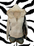 Advbridge Y2k Niche Fashion Solid Fur Collar Slim Fit Hoodie for Winter Fresh Korean Street Zip Up Sweatshirts Warm Cardigan Hoodies
