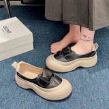 ADVBRIDGE  -  Shallow Mouth Single Shoe Breathable One Foot Sports Thick Soled Women Shoes Casual Sponge Cake Low Heel Solid Color Women Shoes