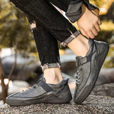 ADVBRIDGE  -  Designer Shoes Men Fashion Spring Autumn Large Men's Casual Shoes Leather Shoe Fashionable Handmade Man Shoes Sneakers Men