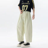 ADVBRIDGE  -  Trendy Men's High Waist Wide Leg Ankle Pants - Office to Weekend Cropped Trousers Stretchy Waist & Lightweight Breathable Fabric