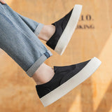 ADVBRIDGE  -  Beige Loafers Man Comfortable Cloth Platform Casual Shoes For Man Lightweight Trendy Slip-on Driving Shoes Man Summer Shoes