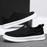 ADVBRIDGE  -  Summer Black Men's Loafers Platform Canvas Slip-on Shoes For Man Comfy Driving Casual Shoes Man Espadrilles zapatos para hombre