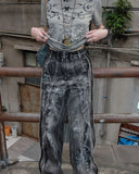 Advbridge American High Street Streetwear Jeans Men Spliced Heavy Industry Graffiti Distressed Zipper Jeans Men and Women Same Style