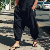 ADVBRIDGE  -  Summer Daily Casual Mens Two Piece Suits Fashion Solid Color Tank Tops And Harren Pants Sets Men Leisure Sleeveless Outfits