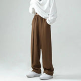 Advbridge Autumn Summer Spring Casual Soft Solid Men's Cool Boys Waist Loose Suit Wide Leg Pants Sagging AllSeason Versatile Drawstring