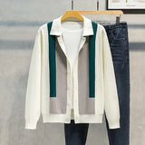 Advbridge Autumn Clothing Men's Light Luxury Knitted Button-down Slim Cardigan Long Sleeve Streetwear Shirt Coat Fashion Knitwear M-3XL