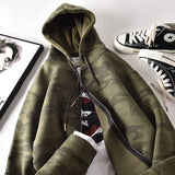 Advbridge Camouflage Hoodies Men Casual Space Cotton Sweatshirts Zipper Coat Unisex Army Green Spring Autumn Coat Outwear