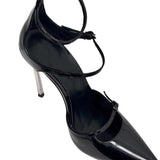 ADVBRIDGE  -  Fashionable High-Heeled Sandals Women's Sexy Metal Thin Heel Pointed Toe Bright Surface Rubber Bottom Single Shoes Korean Style