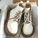 Advbridge 2024 Autumn New Gentle Style Original Short Boots Women's British Style Round Head Versatile Thick Bottom Short Boots