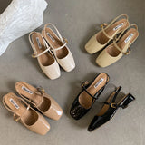 ADVBRIDGE  -  Women Square Toe Sandals Dress Elegant Slippers 2024 Summer Fashion High Heels Shoes Trend Outdoor Chunky Pumps Female Slides