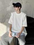 ADVBRIDGE  -  Hot Sale Cotton T-Shirt Bleach Cosplay T Shirt  Men Patchwork O-Neck Short Sleeve Tee Fashion T Shirt for Men Clothing Q84