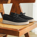 ADVBRIDGE  -  Autumn New Style Suede Casual Shallow Mouth Single Shoes for Men Fashion Trendy Slip on Comfortable Lace Up Chunky Sneakers