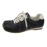 ADVBRIDGE  -  Fashion Casual Sneakers White 2025 Summer Flat Square Toe Sneakers Women's Shoes
