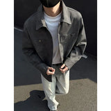 ADVBRIDGE  -  Short Leather Jacket Men Fashion Retro Motorcycle Jacket Men Streetwear Hip-hop Loose Bomber Jacket Mens Retro Tie Dye Jackets