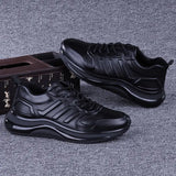 Advbridge Genuine Leather Shoes Men Ultra Light Cowhide Shoe Cushion Soles Training Sneaker Athletic Running Waterproof Travel Exercise
