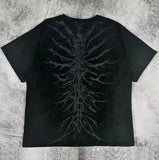 Advbridge 2025 New Retro Loose T-shirts Men and Women Y2K American High Street Washed Round Neck Short Sleeve Hip-hop Street Style Tops