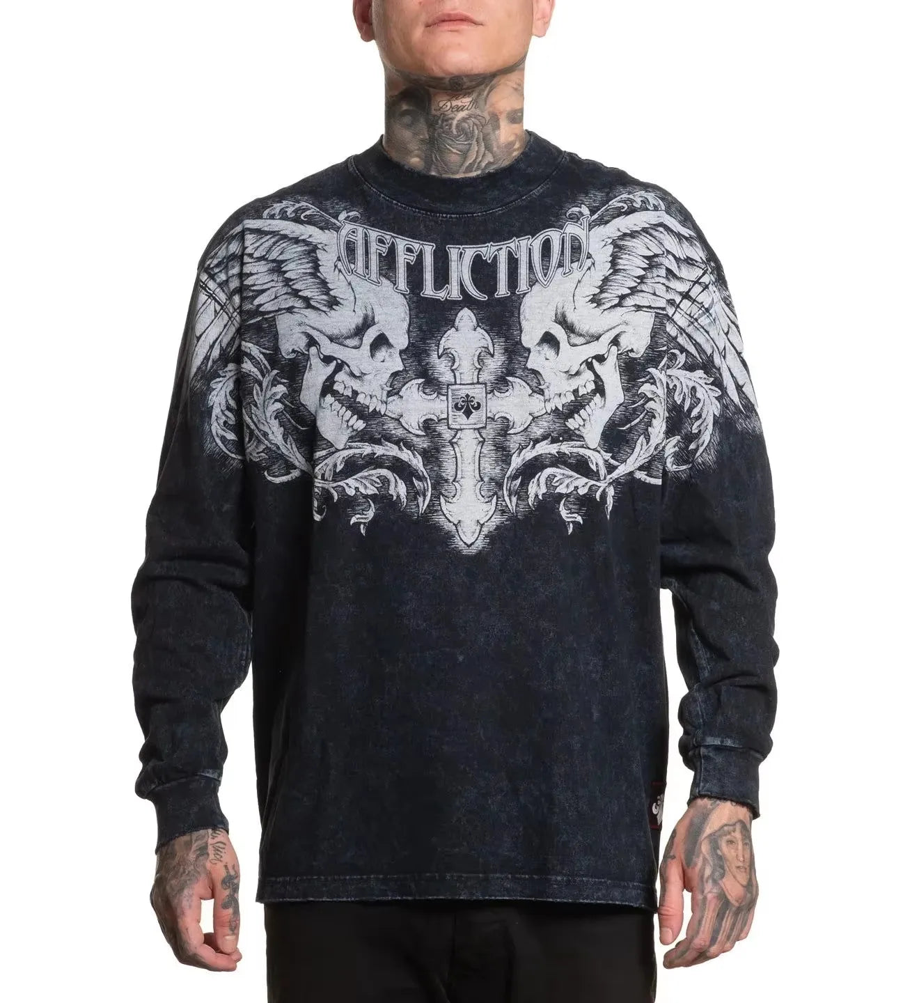 Advbridge Y2K Fashion New Street Round Neck Long Sleeve T-shirt Harajuku Goth Super Graphic Printing Vintage Joker Couple Short Sleeve Top