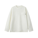 ADVBRIDGE  -  Plus Size Men's Long Sleeve Crew Neck Sweatshirt with Chest Patch Pocket - Casual Loose Comfort & Stylish Design 5XL