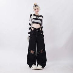 Advbridge Y2K Streetwear Cargo Pants Women Casual Loose Casual Oversize Female Wide Leg Trousers Retro Hip Hop Street Fashion Slacks