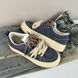 ADVBRIDGE  -  Unisex Trendy Quality Vulcanized Canvas Shoes Genuine Leather & Suede Skate Sneakers Women Men Basic Street Fashion