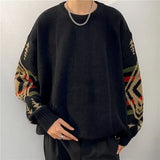 Advbridge Vintage Men Clothing Casual Knitted Pullover INS Knitting Fashion O-Neck Tops Streetwear Winter Graphic Long Sleeve Sweater