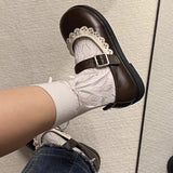 Advbridge Woman Pumps Gothic Shoes for Women Kawaii Mary Jane Evening Black Cute Low Heel Elegant Japanese Style Lolita Round Toe L Korean