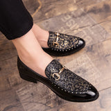 Advbridge New Arrival Men's Fashion Patent Leather Sequin Tassel Dress Business Office Shoes Male Charm Wedding Party Prom Flats Footwear
