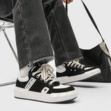 ADVBRIDGE  -  Men’s Trendy Skate Shoes– Cool Street Style, Retro American Design, Thick Sole, Casual & Multipurpose