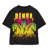 Advbridge Y2k Dark Casual T Shirt Mens Multi Pattern Printed Round Neck Cotton Top Gothic Style Summer New Oversized T Shirt Couple Style