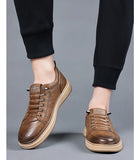 ADVBRIDGE  -  Casual Leather Shoes Men's 2025 Spring New Soft Leather Cowhide Mens Shoe Soft Sole Versatile Daily Board Shoes Men Loafers male