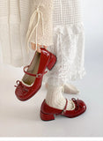 ADVBRIDGE  -  Designer Spring Autumn Thick Heel Women Mary Jane Shoes Concise Butterfly-knot Single Shoes Ladies Elegant Dress Leather Pumps