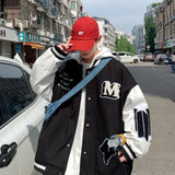 ADVBRIDGE  -  Hip-hop Coat American Retro Joker Coat Men's INS Explosions Baseball Uniform Printing New Loose Leisure Sports Couple Coat