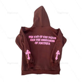 Advbridge New Design High Street Cross Print Hoodies Harajuku Streetwear y2k Grunge Oversized Hoodie Couples Jacket Hip Hop Zip Up Hoodie
