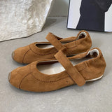 ADVBRIDGE  -  Women Flat Shoes Fashion Round Toe Ladies Casual Dress Mary Jane Shoes Soft Flat Heel Outdoor Single Shoes New Woman Shoes