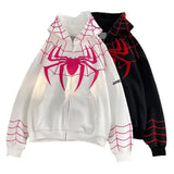 Advbridge Men Y2K Spider Hooded Coat Mens Autumn Embroidery Casual Jacket 320gsm Male Zip Up Sweatshirt Hip Hop Streetwear Oversize Coats