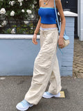 Advbridge 90s Streetwear Big Pockets Wide Cargo Pants Women Overalls Fashion Y2k Trousers Vintage Cargo Pants Baggy Jeans Women