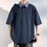 ADVBRIDGE  -  Plus Size Trending Plaid Henley T Shirts for Men 2025 Versatile Collar Detail & Breathable Casual Essential Summer Tops
