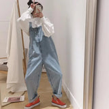 Advbridge 2025 New Korean Streetwear Denim Jumpsuit Women Loose Cute Jumpsuits Casual Fashion Girls Maxi Blue Jeans Overalls S-2XL