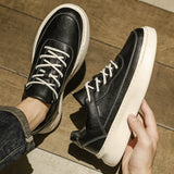 Advbridge New Breathable Men Casual Shoes 2023 Leather Fashion Male Comfortable Shoe Luxury Skate Shoes Men Brand Male All-match Sneakers