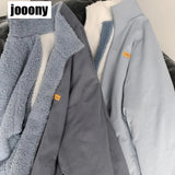 Advbridge Men‘s Wintern outfits Fashion Mens Clothing Winter Lamb Warm Coats for Men Leisure Loose Wool Outerwear Male Loose Zipper Harajuku Sweatshirt Top Advbridge Men‘s Wintern outfits