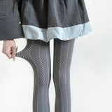 Advbridge Spring Women's Tights Sexy Striped Patchwork Stockings Pantyhose Fashion Slim Body Leggings Evening Party Stockings 2025